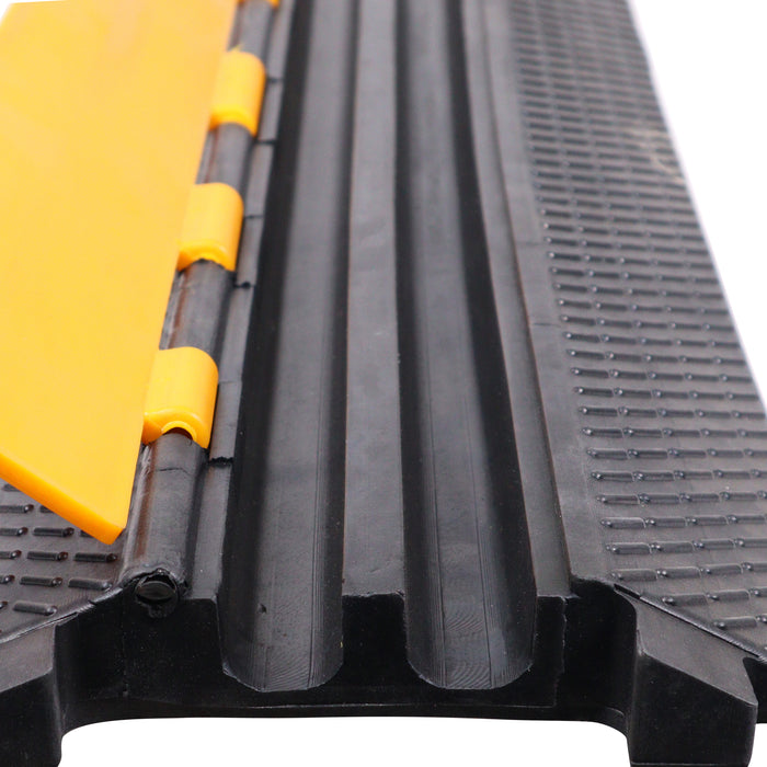 ProX XCP-2CH MK2 2-Channel Rubber Cable Protector Ramp Speed Bump Cover  Indoor Outdoor – Supports up to 60 Tons