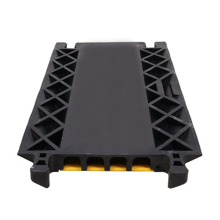 4-Channel Rubber Cable Protector Ramp Speed Bump Cover Indoor Outdoor – Supports up to 60 Tons