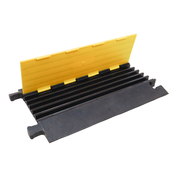5-Channel Rubber Cable Protector Ramp Speed Bump Cover Indoor Outdoor – Supports up to 60 Tons