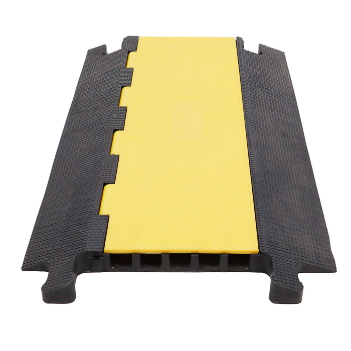 5-Channel Rubber Cable Protector Ramp Speed Bump Cover Indoor Outdoor – Supports up to 60 Tons