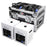 BlitzzFX Set of two Cold Spark Machines with White Covers and Case