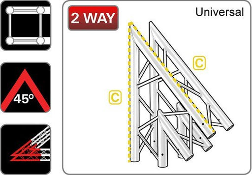 212 Box 2-Way Junction 45° Universal