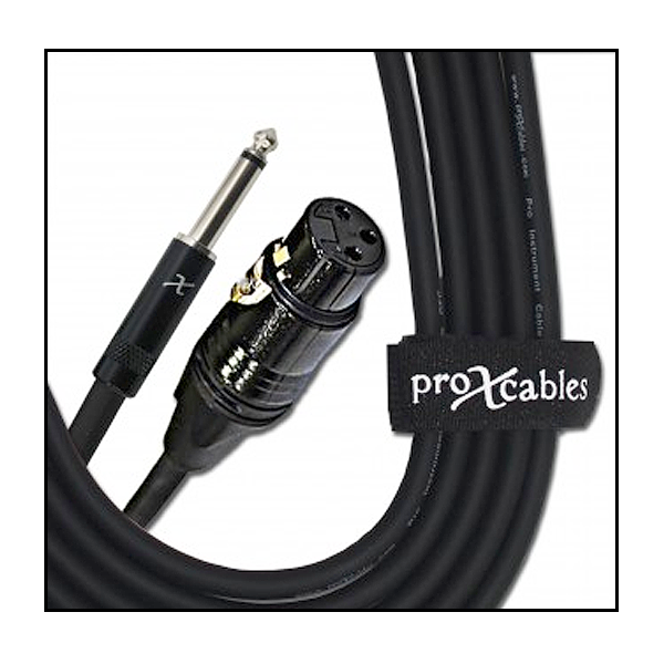 ProX 50 ft Cable 1/4 Inch TS Unbalanced to XLR Female Balanced