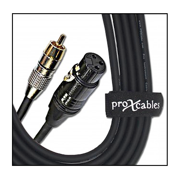 ProX 50 ft Cable RCA to XLR Female Unbalanced