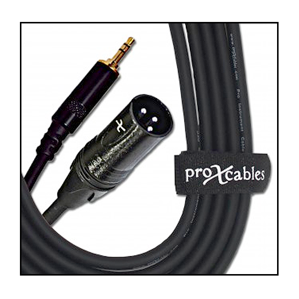 ProX 25 ft Cable 3.5mm TRS to XLR Male Balanced