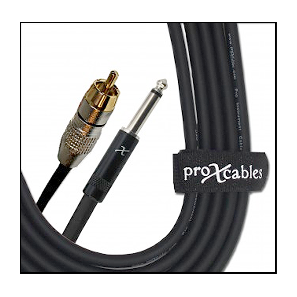 ProX 25 ft Cable RCA Male to 1/4 Inch Male Unbalanced