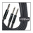 ProX 5 ft Cable 1/4 Inch Stereo to Dual 1/4 Inch TS Unbalanced