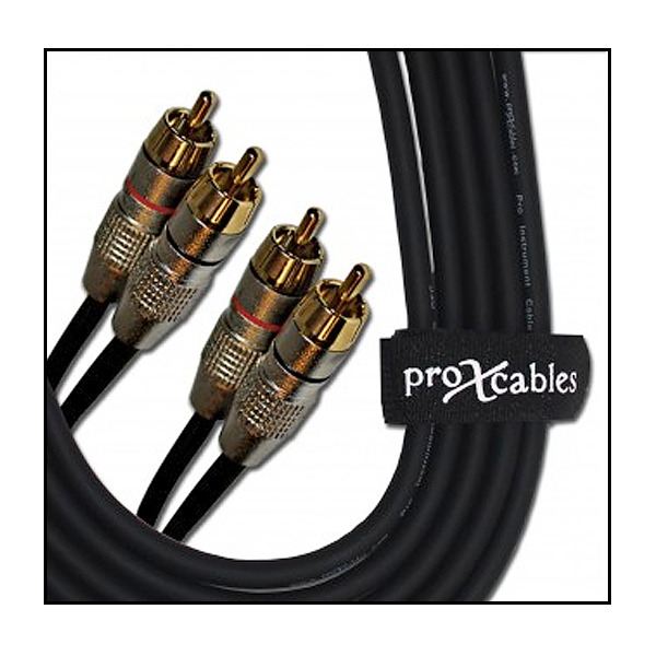 ProX 5 ft Cable Dual RCA Male to Dual RCA Male
