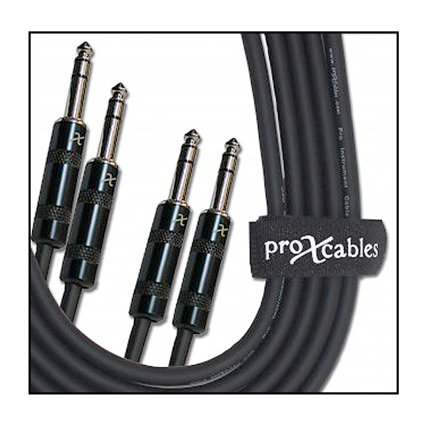 ProX 3 ft Cable Dual 1/4 Inch TRS Dual 1/4 Inch TRS Balanced
