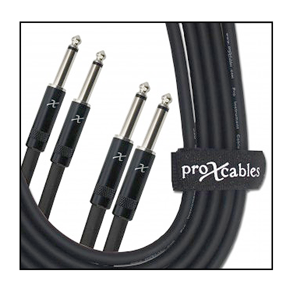 ProX 10 ft Cable Dual 1/4 Inch TS to Dual 1/4 Inch TS Unbalanced