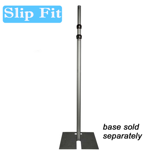 2" Slip Fit Upright - 6'-10' Upright (Slip Collar Two Piece) (Black Powder Coated)