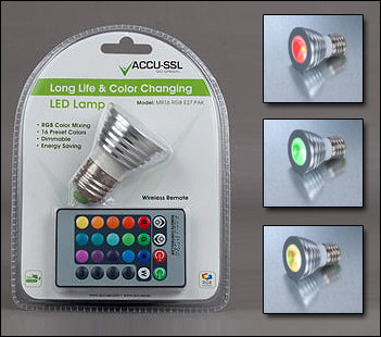 MR16 RGB E27 Pak Multicolor LED Lamp
