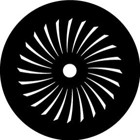 Rosco Twisting Fan Inverse Gobo Pattern