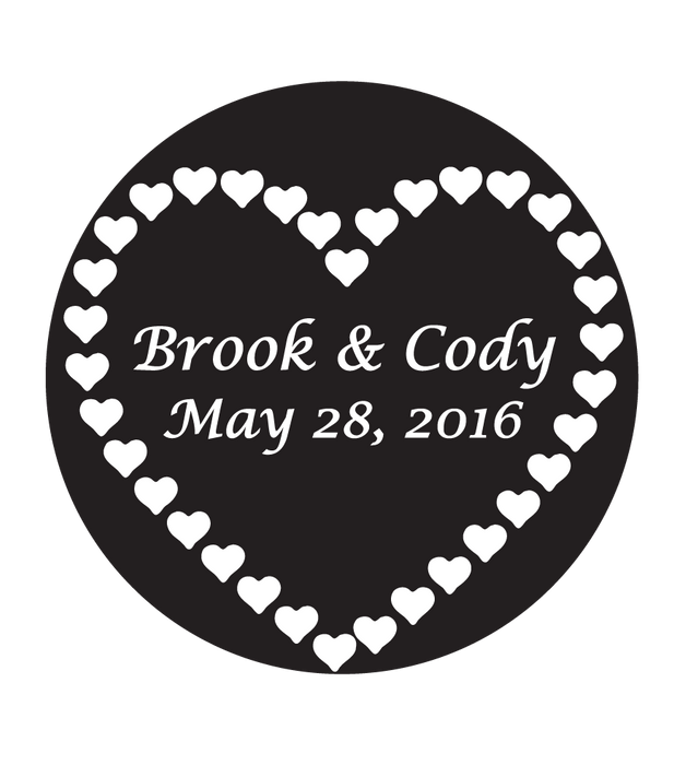 Rosco Lucidia Calligraphy Custom Wedding Gobo