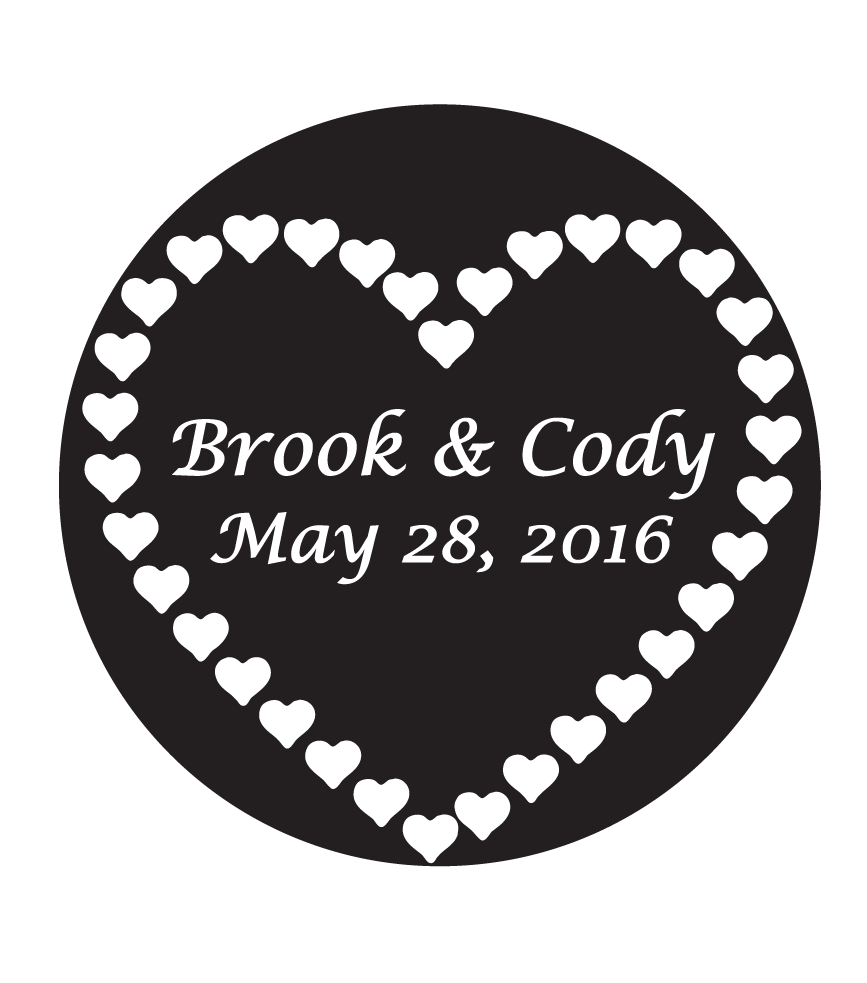 Rosco Lucidia Calligraphy Custom Wedding Gobo