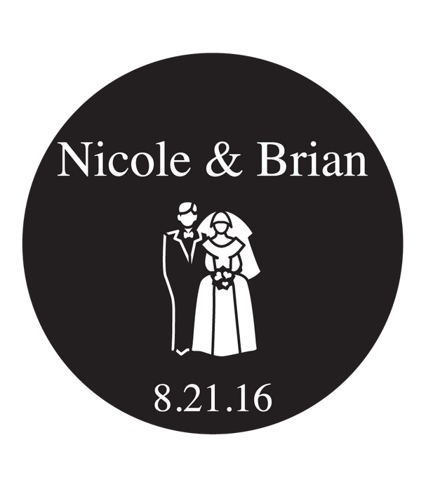 Rosco Times New Roman Custom Wedding Gobo