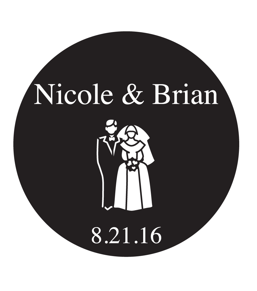 Rosco Times New Roman Custom Wedding Gobo