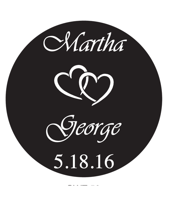 Rosco Vivaldi Italic & Times New Roman Custom Wedding Gobo