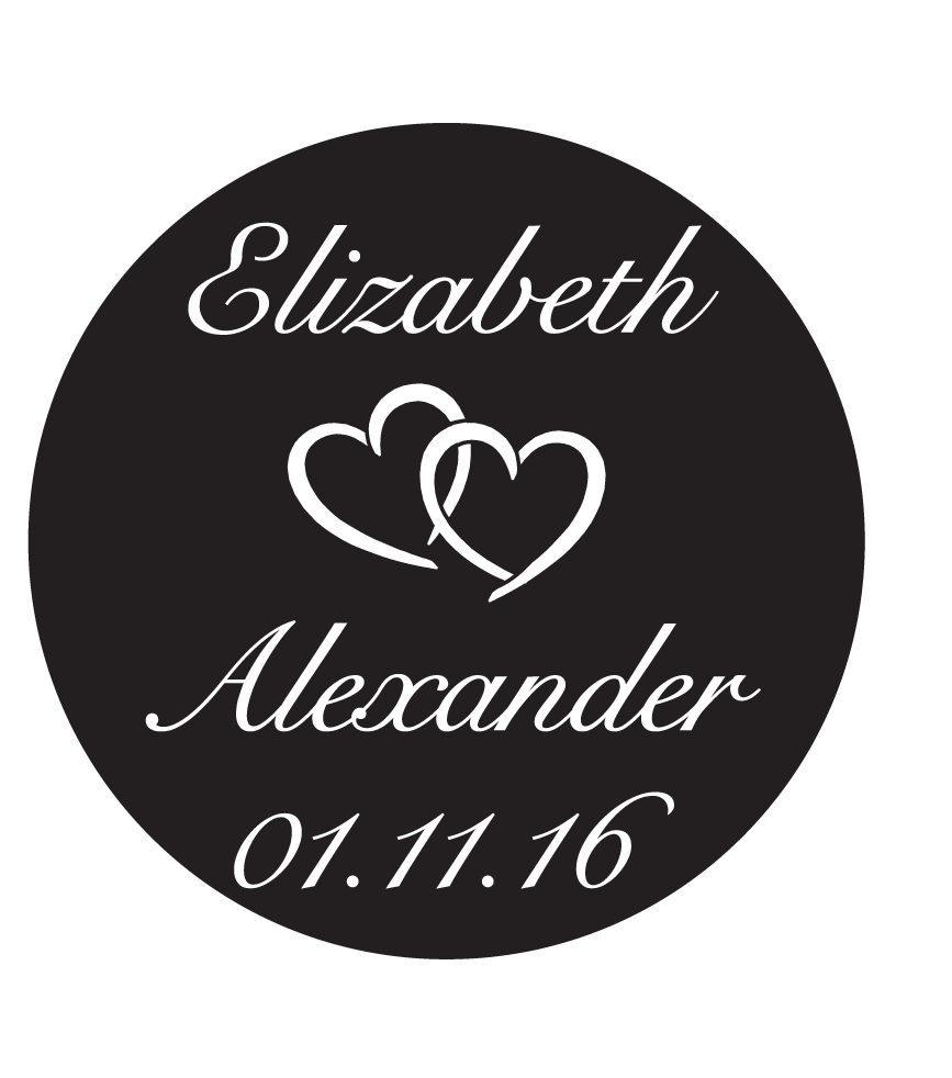 Rosco Snell Roundhand Custom Wedding Gobo