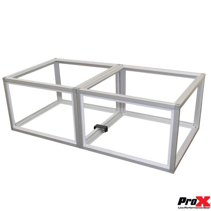 LUMOStage 2' X 2' X 24" High Acrylic Platform Riser Section W-Clamps and 4 Side Acrylic Covers
