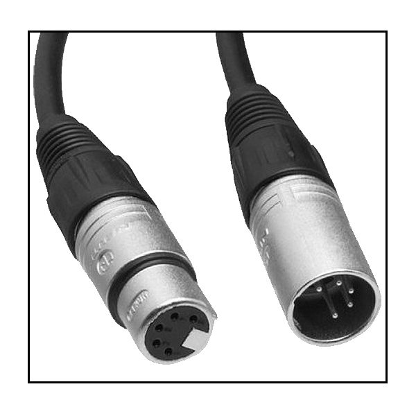 2-Pack 25ft DMX Cables - 3 Pin XLR Male To Female, Gold-Plated For Stage Lighting, Par Lights, Spotlights