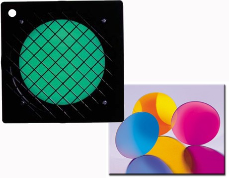 Glass Filters with Color Frame, 7 1/2 Inch x 7 1/2 Inch, Pure Dichroic Colors