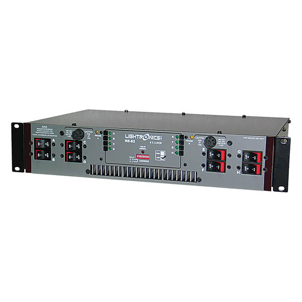 Lightronics RE82LPL Rack Mount Dimmer - Powerlock Outlet Panel