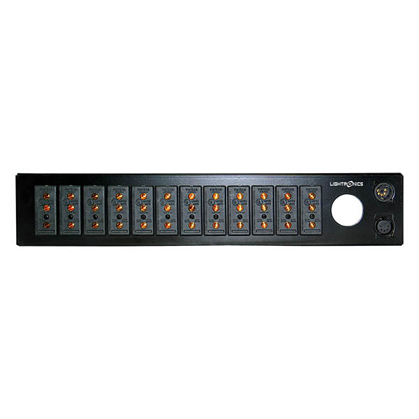 Lightronics RD121ST Rack Mount Dimmer - Stagepin Outlet Panel