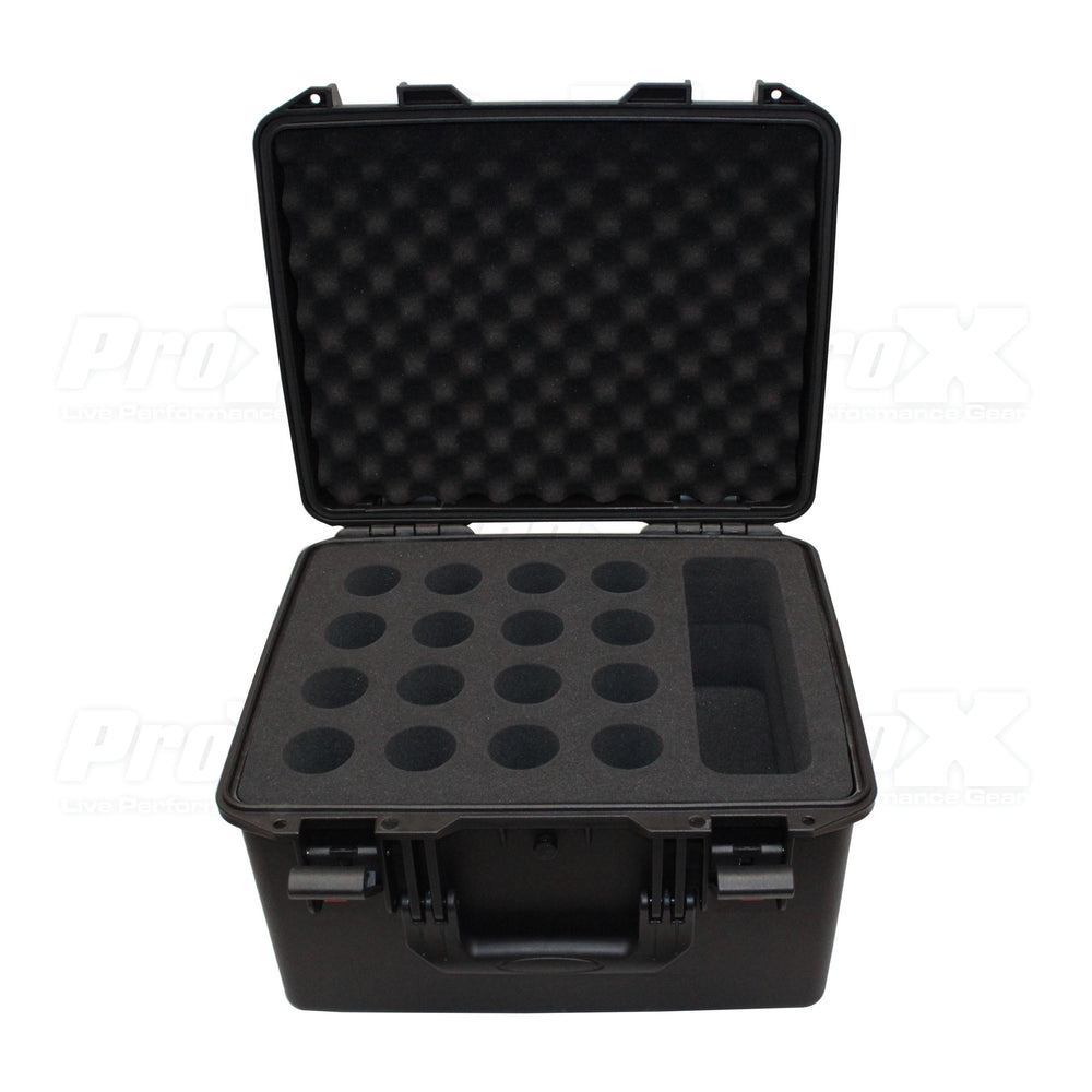 ProX XM-1216MIC VaultX Watertight Microphone Case (Holds 16 Handheld Units)